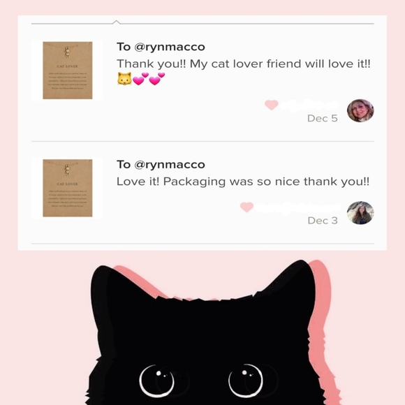 Gold "Cat Lover" Cat Pendant Necklace - Picture 2 of 2